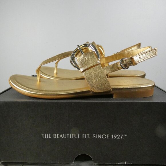 Naturalizer Womens Taylor T-Strap Slingback Flat Sandal 8 Wide - Picture 9 of 12